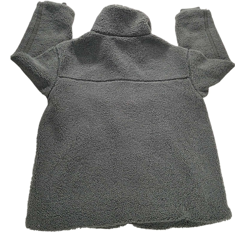 EUC Lands End Women XL Sherpa Fleece Jacket Full Zip Gray Quilted Lined Pockets - Picture 5 of 14